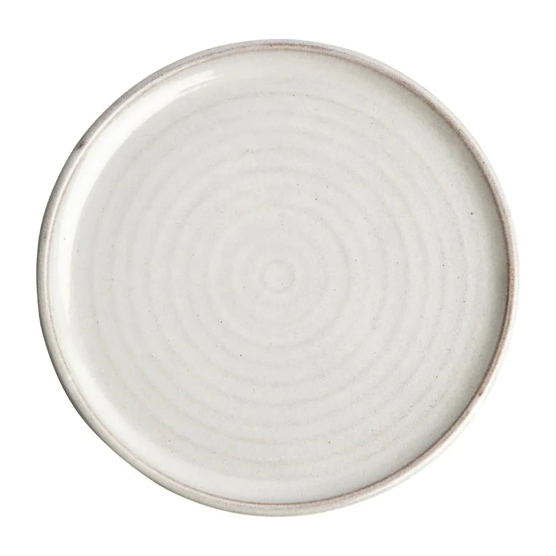 FA331 Olympia Canvas Small Rim Round Plate Murano White 265mm (Pack of 6) - JD Catering Equipment Solutions Ltd