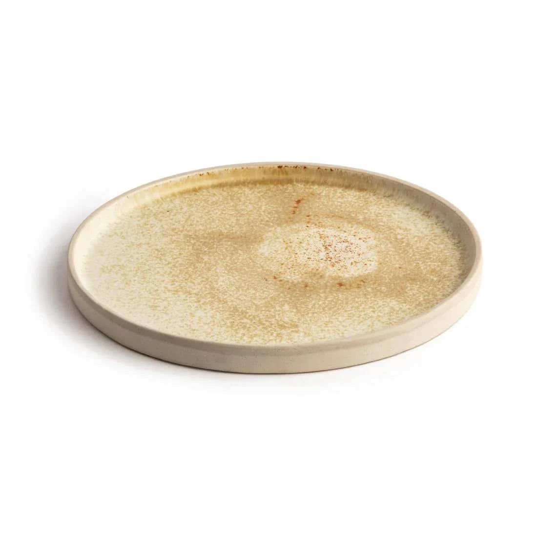 FA336 Olympia Canvas Flat Round Plate Wheat 250mm (Pack of 6) - JD Catering Equipment Solutions Ltd