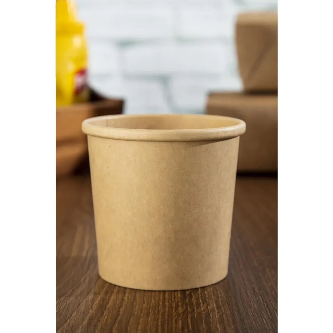 FA369 Colpac Recyclable Kraft Microwavable Soup Cups 350ml / 12oz (Pack of 500) - JD Catering Equipment Solutions Ltd
