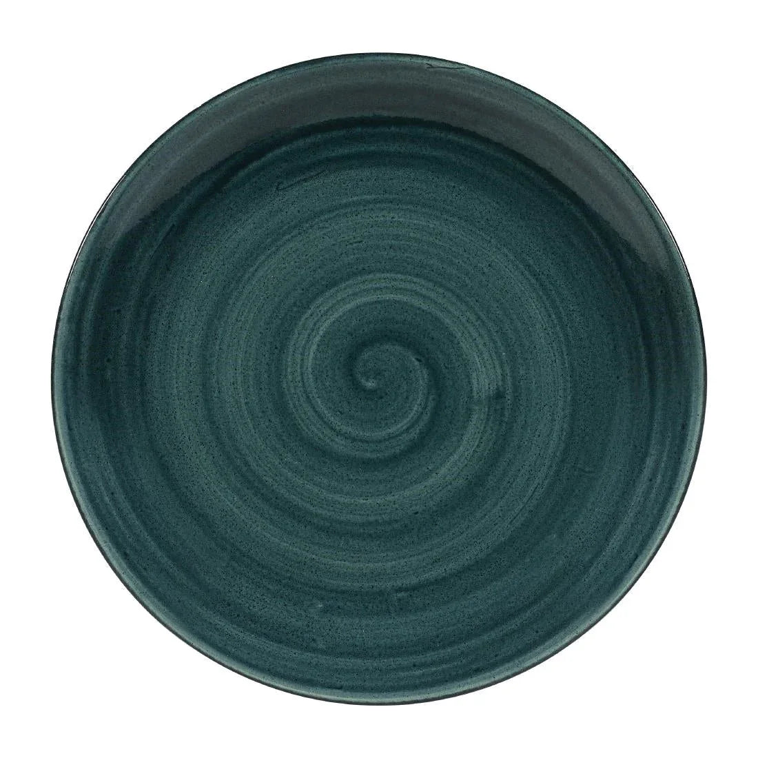 FA590 Churchill Stonecast Patina Coupe Plates Rustic Teal 260mm (Pack of 12) - JD Catering Equipment Solutions Ltd