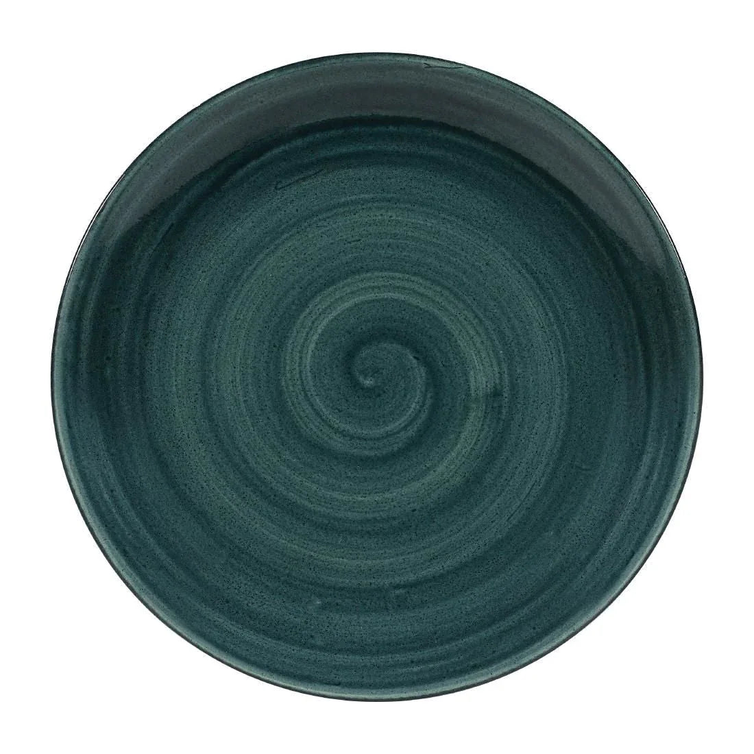 FA590 Churchill Stonecast Patina Coupe Plates Rustic Teal 260mm (Pack of 12) - JD Catering Equipment Solutions Ltd