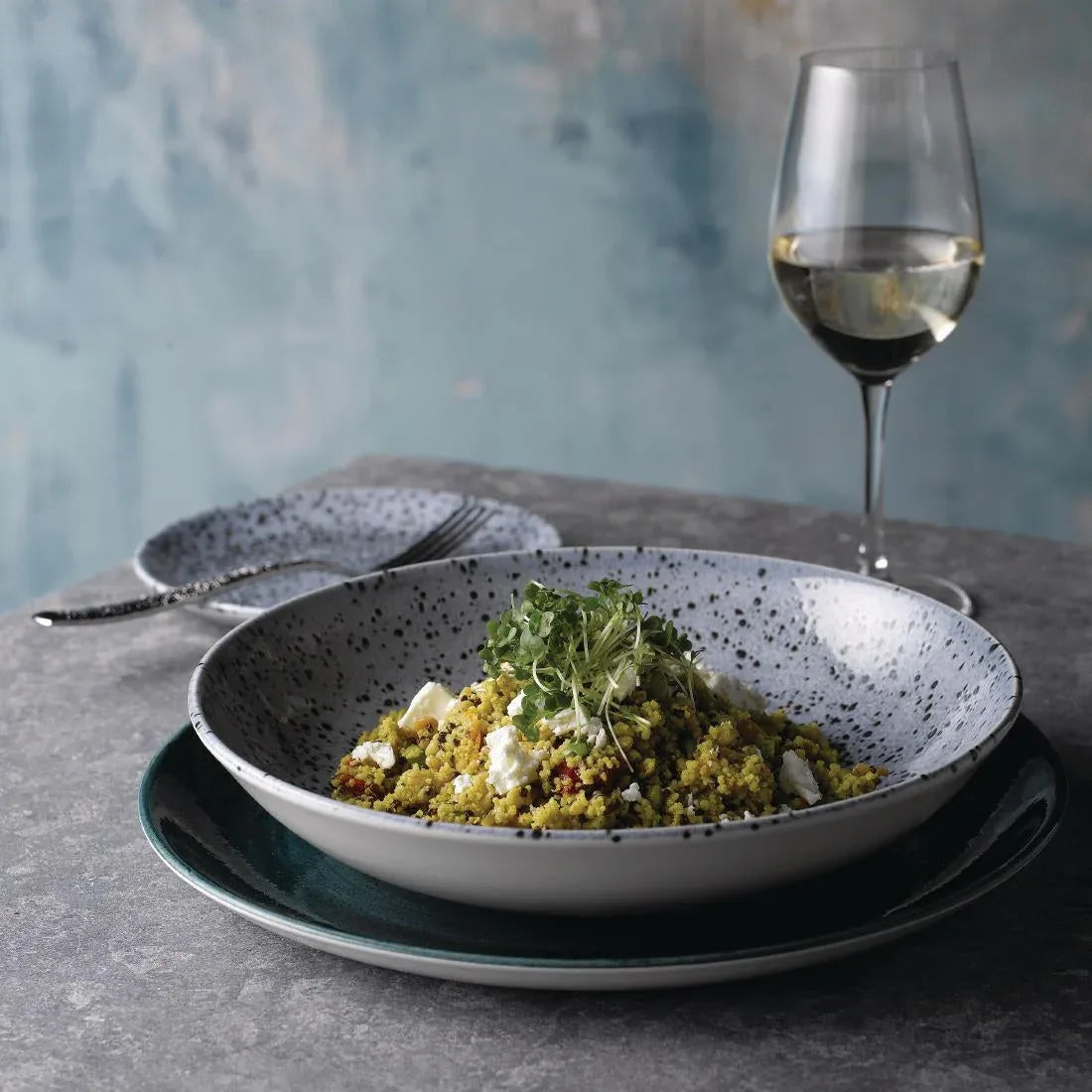 FA592 Churchill Stonecast Patina Coupe Bowls Rustic Teal 40oz 248mm (Pack of 12) - JD Catering Equipment Solutions Ltd