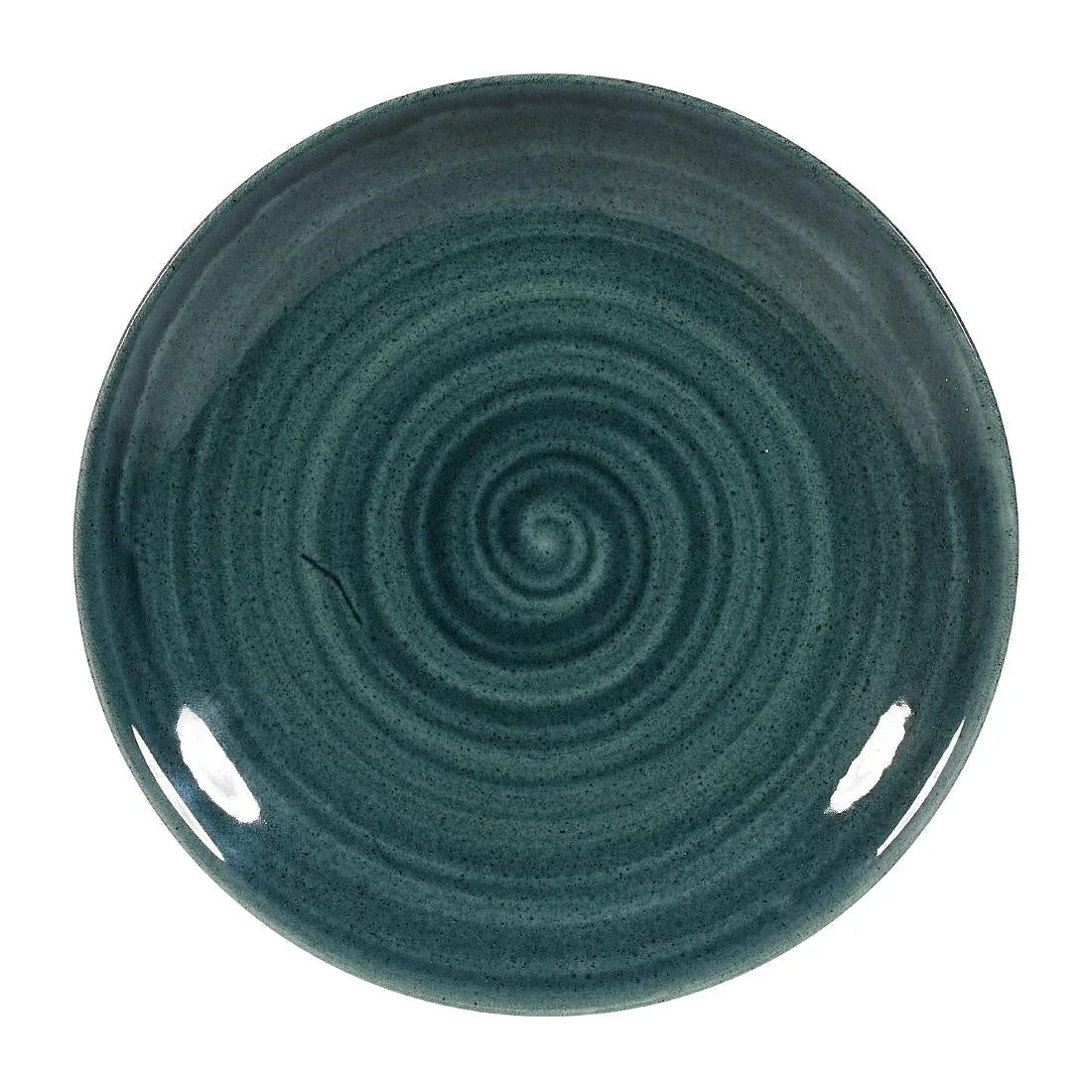 FA593 Churchill Stonecast Patina Coupe Plates Rustic Teal 165mm (Pack of 12) - JD Catering Equipment Solutions Ltd