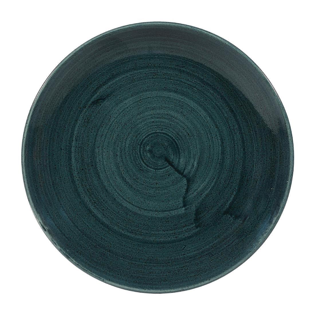 FA594 Churchill Stonecast Patina Coupe Plates Rustic Teal 217mm (Pack of 12) - JD Catering Equipment Solutions Ltd