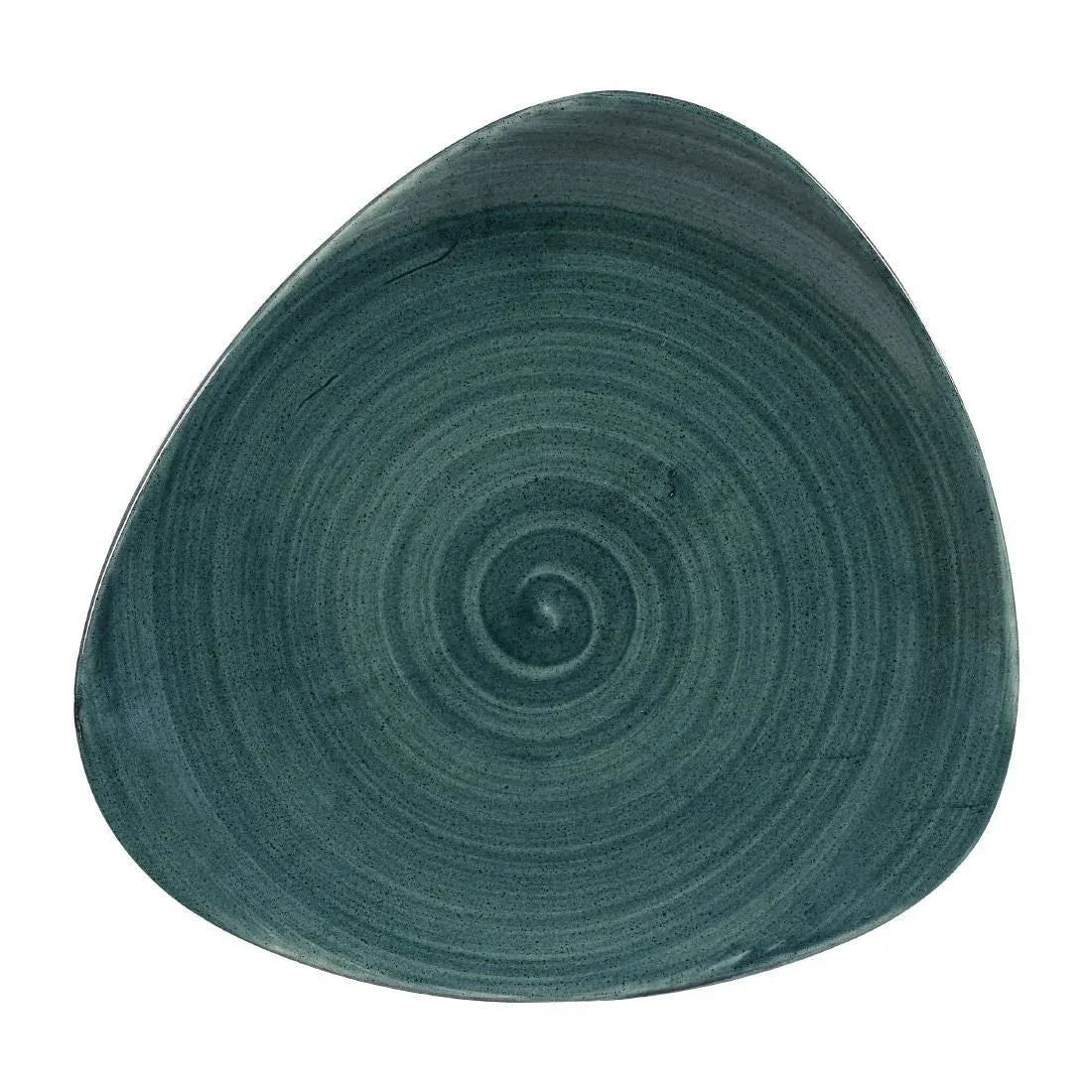 FA595 Churchill Stonecast Patina Triangular Plates Rustic Teal 229mm (Pack of 12) - JD Catering Equipment Solutions Ltd