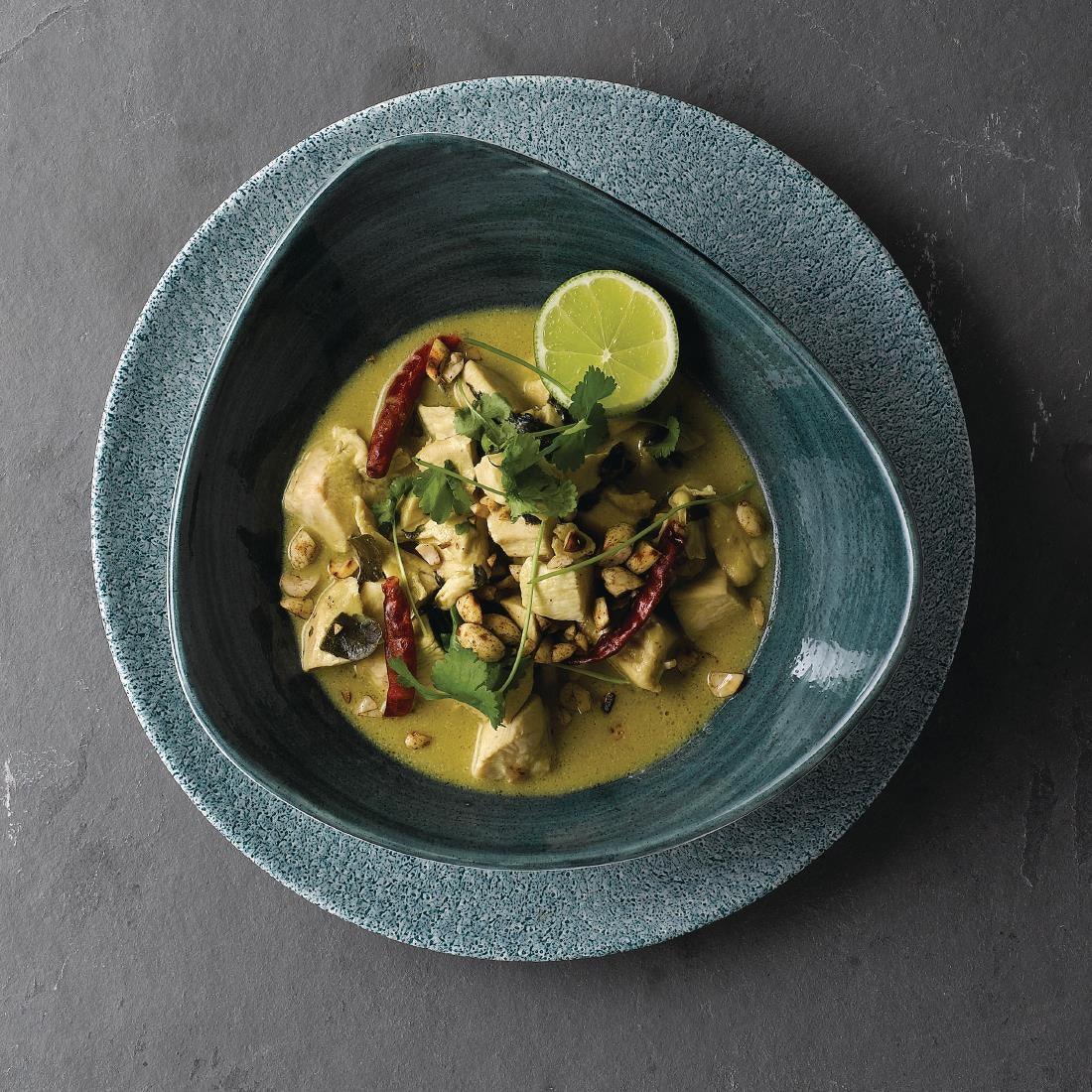 FA596 Churchill Stonecast Patina Triangular Bowls Rustic Teal 153mm (Pack of 12) - JD Catering Equipment Solutions Ltd