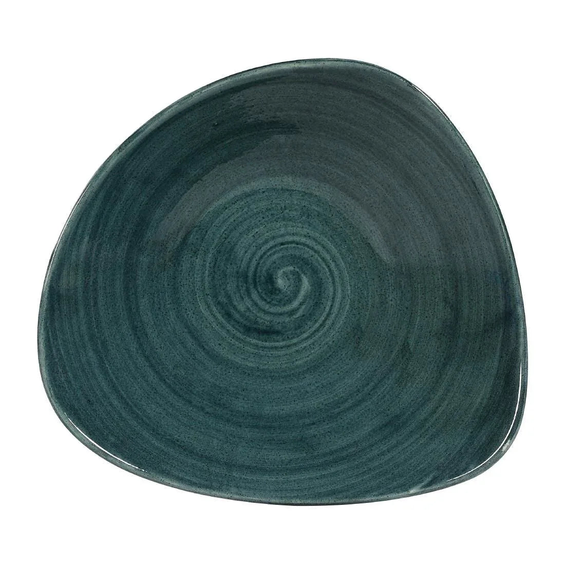 FA597 Churchill Stonecast Patina Triangular Bowls Rustic Teal 21oz 235mm (Pack of 12) - JD Catering Equipment Solutions Ltd