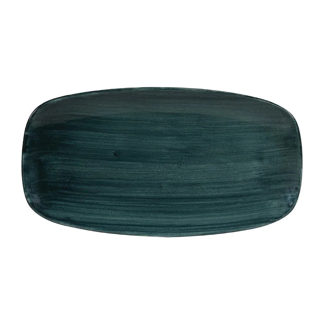 FA599 Churchill Stonecast Patina Oblong Chef Plates Rustic Teal 355 x 189mm (Pack of 6) - JD Catering Equipment Solutions Ltd