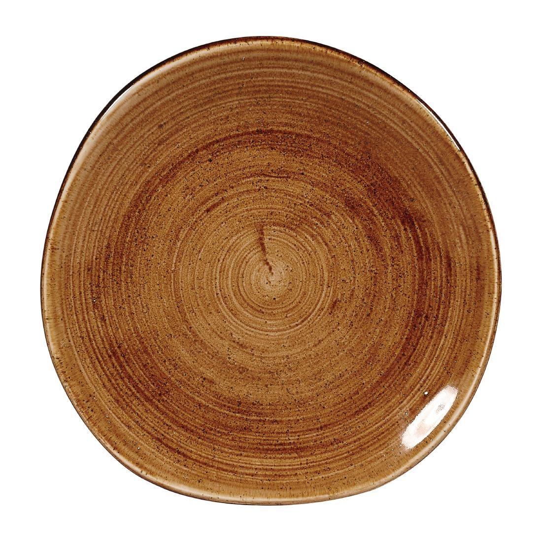 FA604 Churchill Stonecast Patina Organic Round Plates Vintage Copper 186mm (Pack of 12) - JD Catering Equipment Solutions Ltd