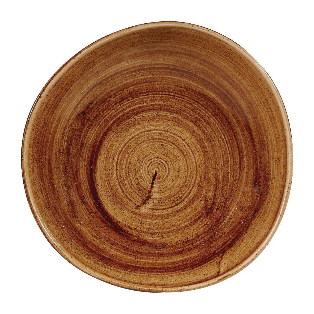 FA606 Churchill Stonecast Patina Organic Round Bowls Vintage Copper 38oz 253mm - JD Catering Equipment Solutions Ltd