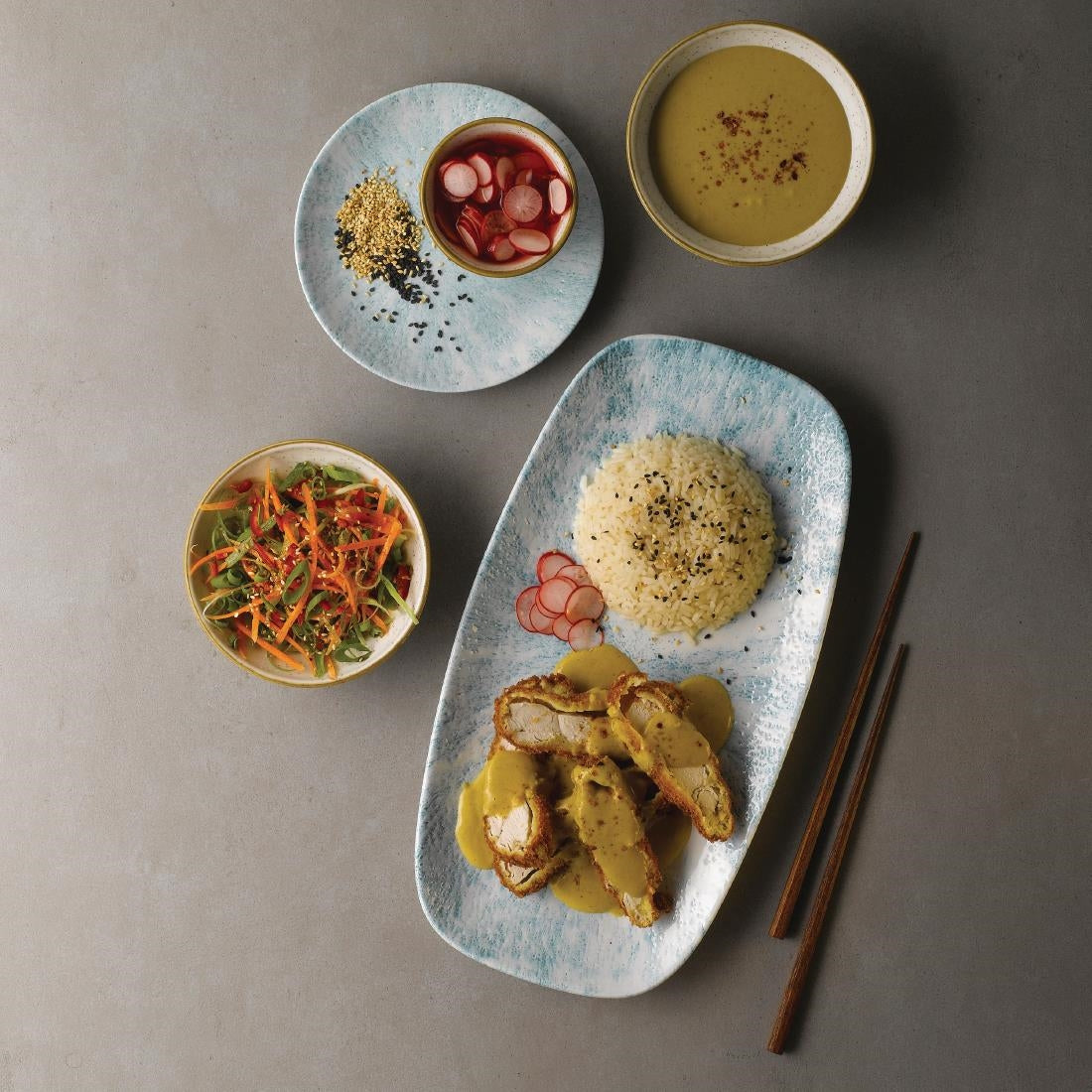 FA624 Churchill Stone Coupe Plates Aquamarine 165mm (Pack of 12) JD Catering Equipment Solutions Ltd