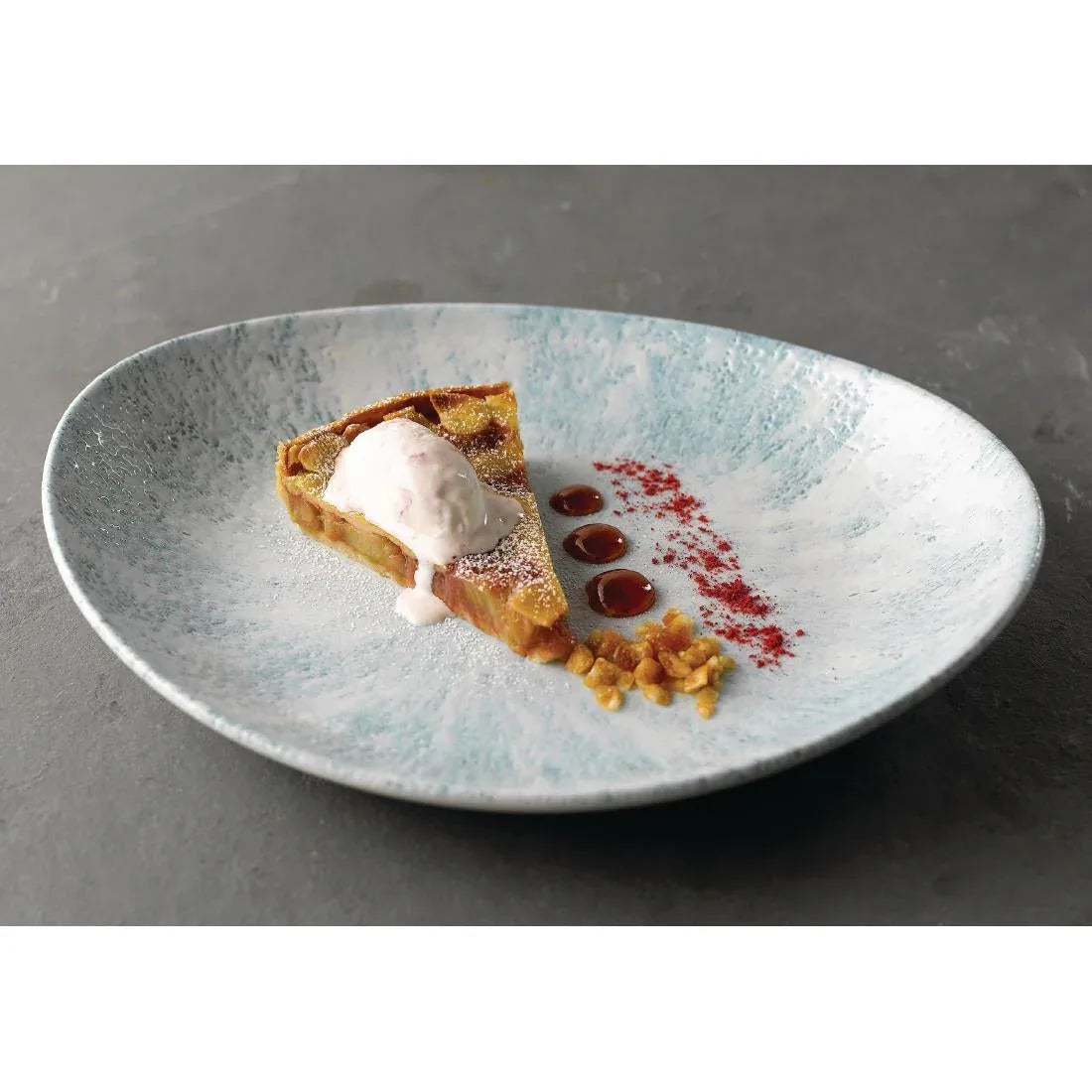 FA627 Churchill Stone Oval Coupe Plates Aquamarine 270 x 229mm (Pack of 12) - JD Catering Equipment Solutions Ltd