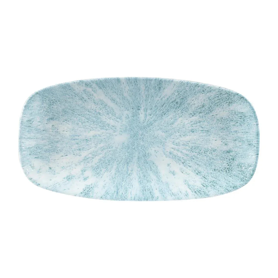 FA628 Churchill Stone Oblong Chef Plates Aquamarine 153 x 298mm (Pack of 12) - JD Catering Equipment Solutions Ltd