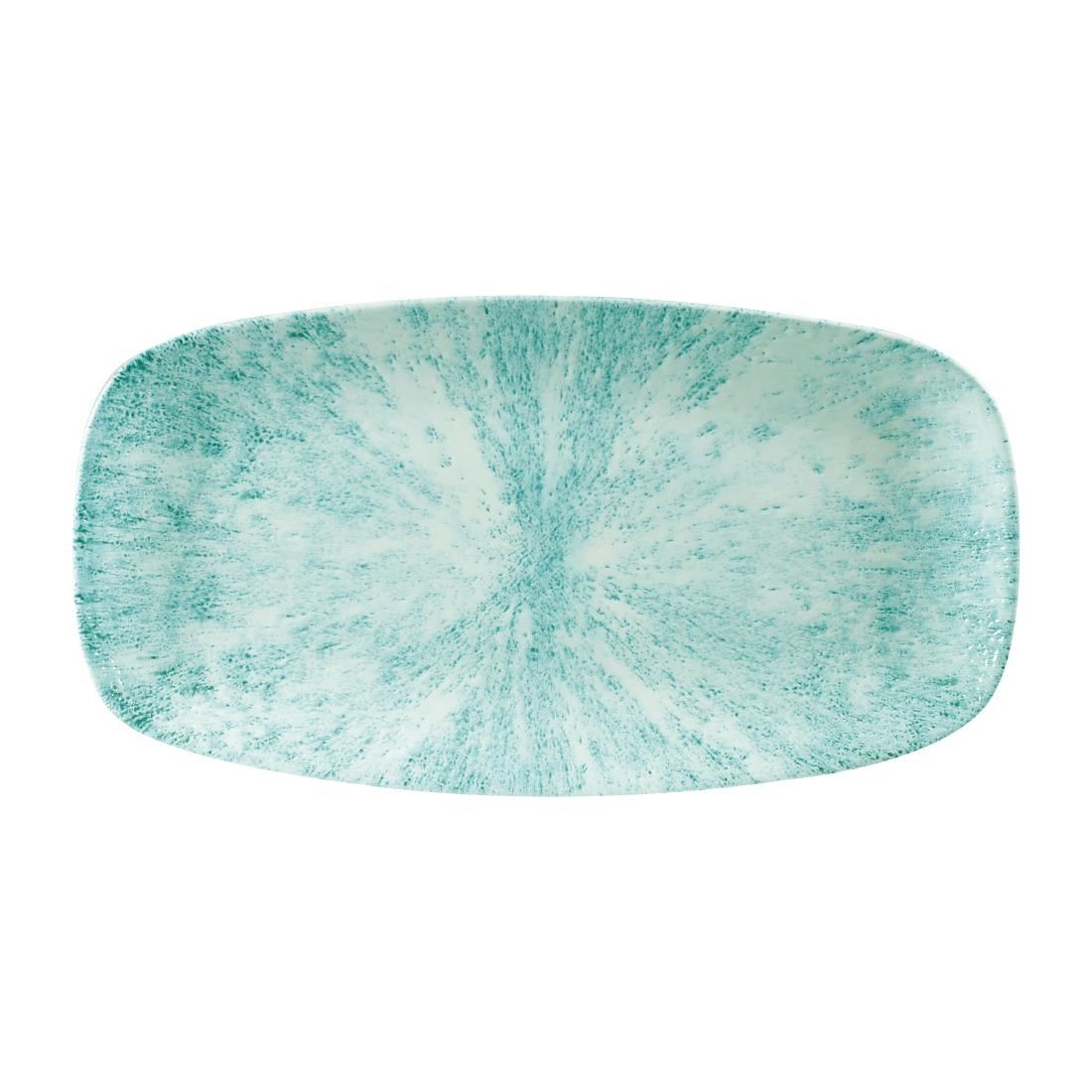 FA629 Churchill Stone Oblong Chef Plates Aquamarine 189 x 355mm (Pack of 6) JD Catering Equipment Solutions Ltd