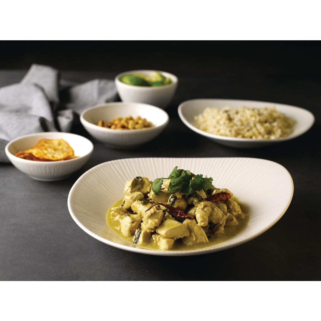 FA631 Churchill Bamboo Triangle Shallow Bowls 272mm (Pack of 12) JD Catering Equipment Solutions Ltd