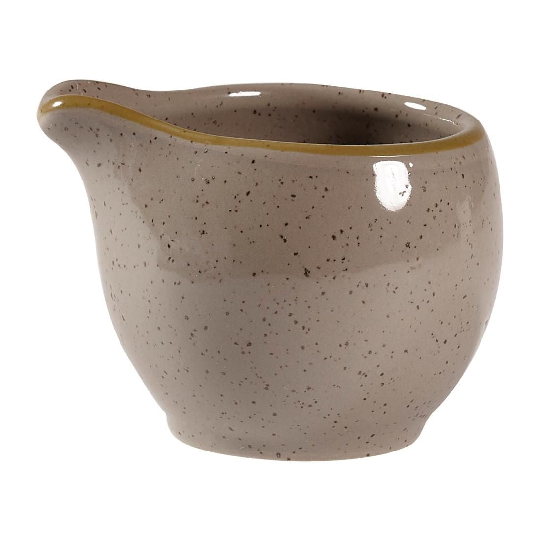 FA649 Churchill Stonecast Grey White Jugs 2oz 50mm (Pack of 12) JD Catering Equipment Solutions Ltd