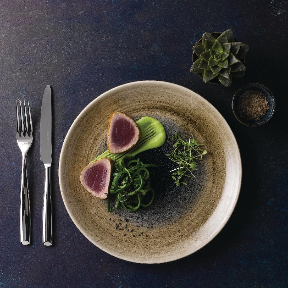 FA657 Churchill Stonecast Aqueous Coupe Plates Bayou Taupe 260mm (Pack of 12) JD Catering Equipment Solutions Ltd