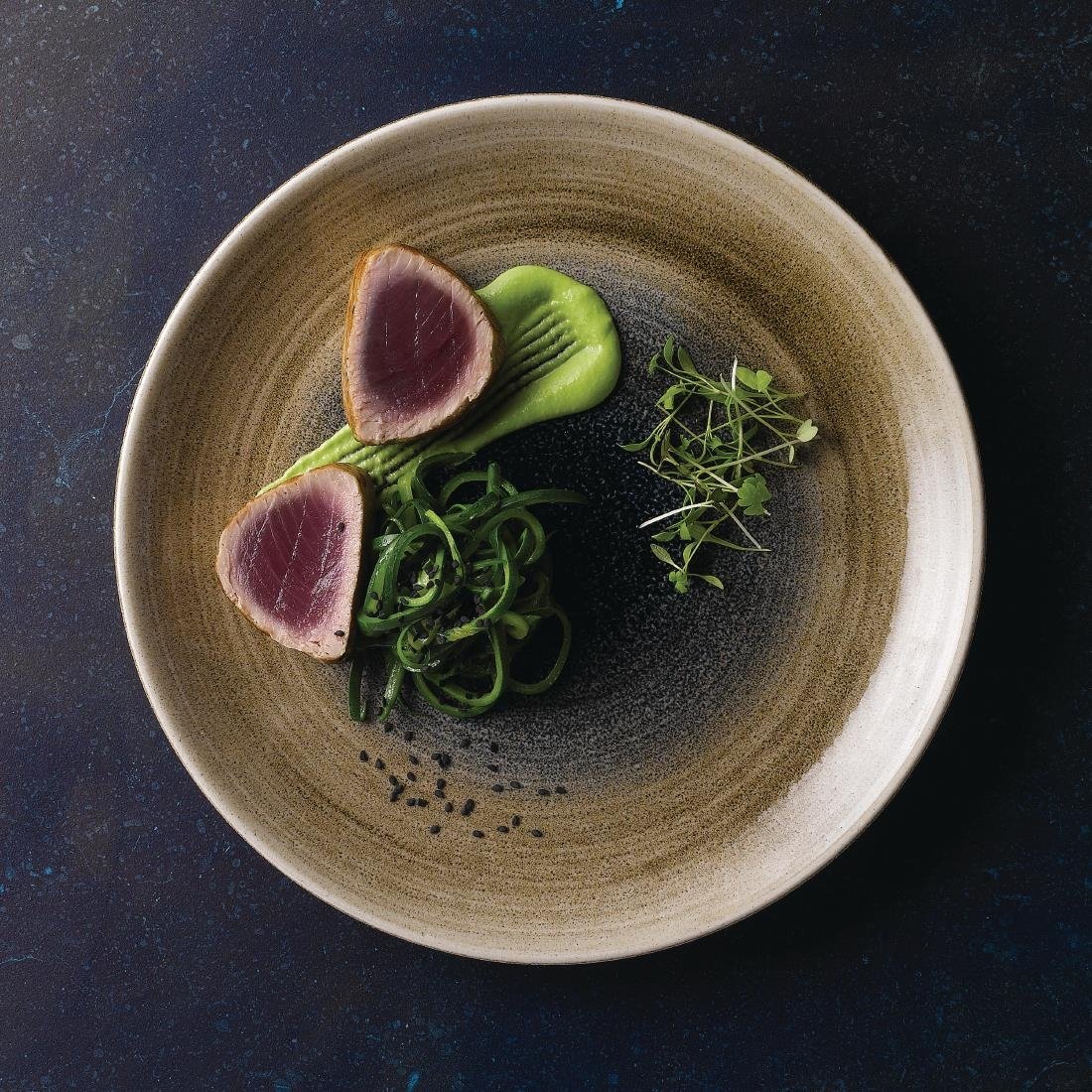 FA657 Churchill Stonecast Aqueous Coupe Plates Bayou Taupe 260mm (Pack of 12) JD Catering Equipment Solutions Ltd