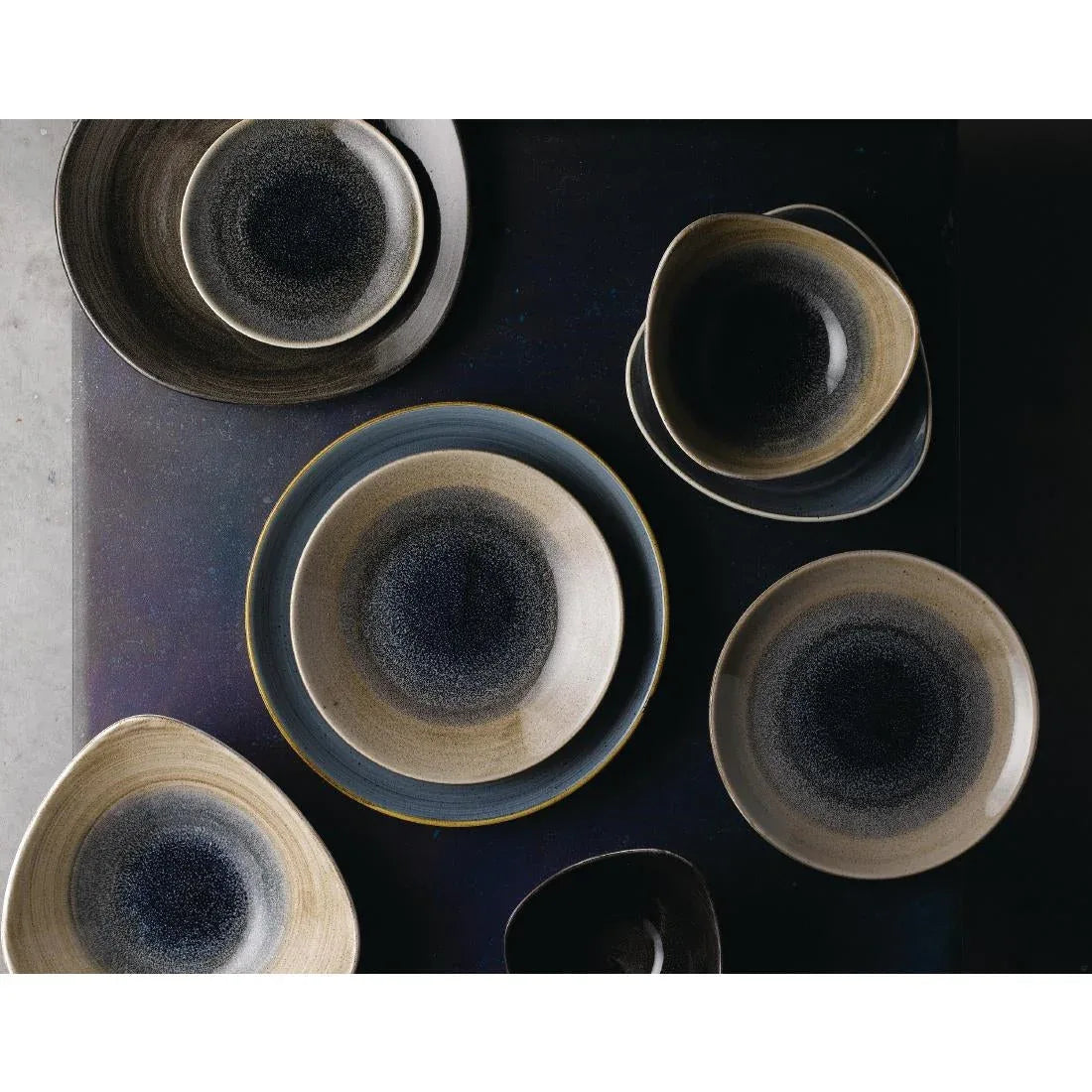 FA659 Churchill Stonecast Aqueous Coupe Plates Bayou Taupe 165mm (Pack of 12) - JD Catering Equipment Solutions Ltd