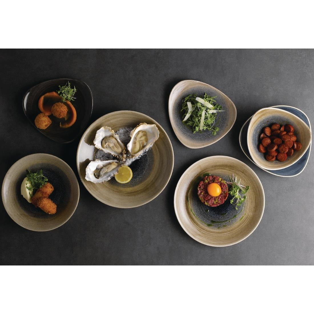 FA661 Churchill Stonecast Aqueous Deep Coupe Plates Bayou Taupe 225mm (Pack of 12) JD Catering Equipment Solutions Ltd