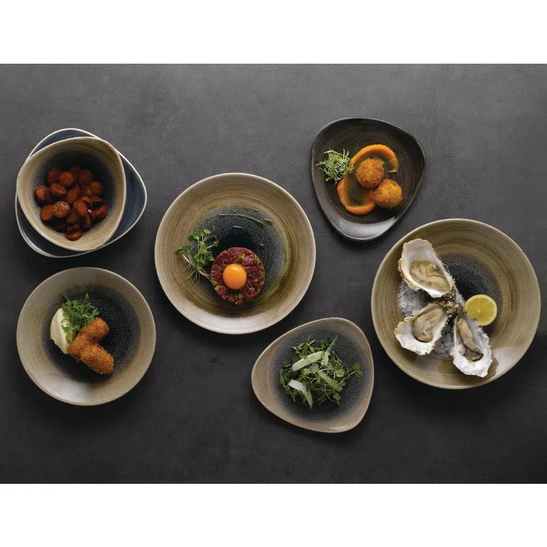 FA661 Churchill Stonecast Aqueous Deep Coupe Plates Bayou Taupe 225mm (Pack of 12) - JD Catering Equipment Solutions Ltd