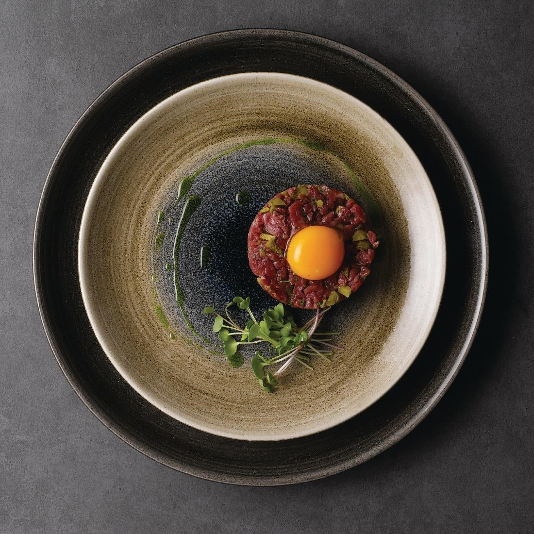 FA662 Churchill Stonecast Aqueous Deep Coupe Plates Bayou Taupe 255mm (Pack of 12) JD Catering Equipment Solutions Ltd