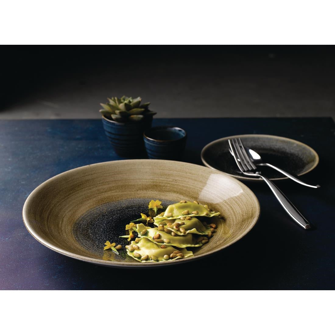 FA663 Churchill Stonecast Aqueous Deep Coupe Plates Bayou Taupe 281mm (Pack of 12) JD Catering Equipment Solutions Ltd