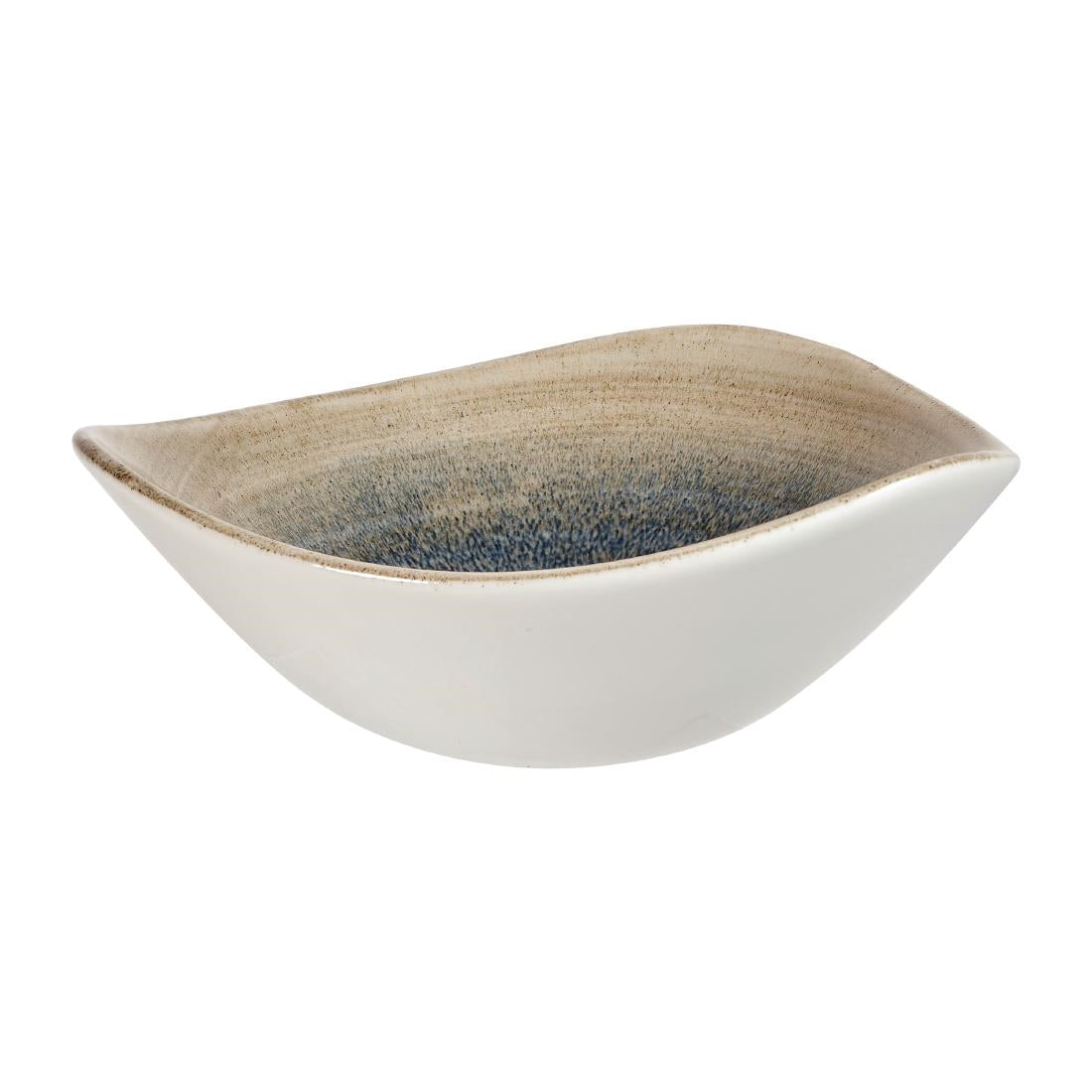 FA668 Churchill Stonecast Aqueous Triangular Bowls Bayou Taupe 13oz 185mm (Pack of 12) JD Catering Equipment Solutions Ltd