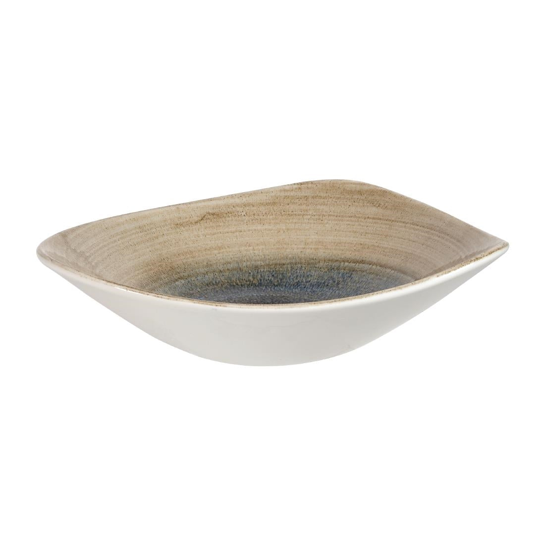 FA669 Churchill Stonecast Aqueous Triangular Bowls Bayou Taupe 21oz 235mm (Pack of 12) JD Catering Equipment Solutions Ltd