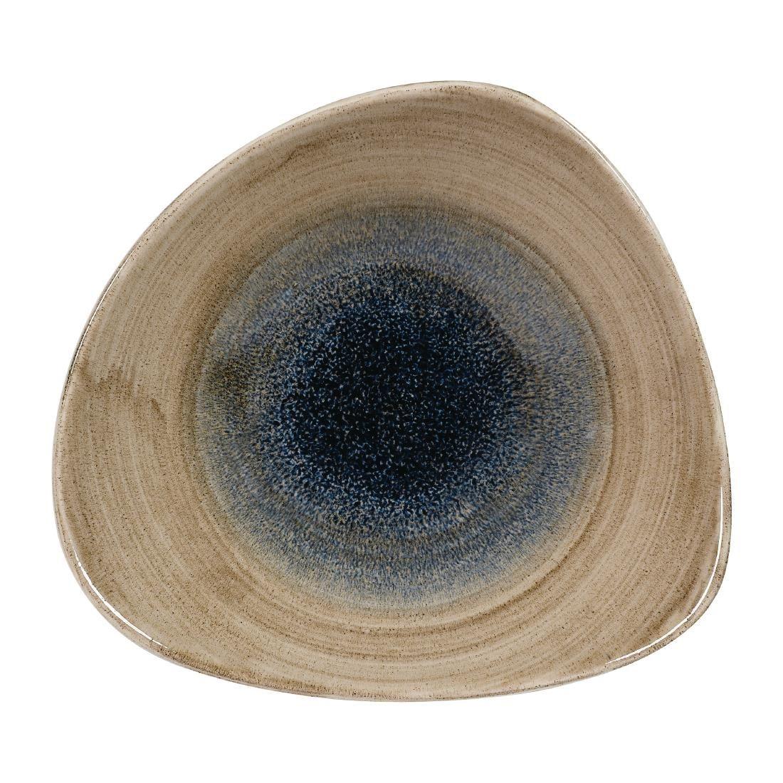 FA669 Churchill Stonecast Aqueous Triangular Bowls Bayou Taupe 21oz 235mm (Pack of 12) - JD Catering Equipment Solutions Ltd