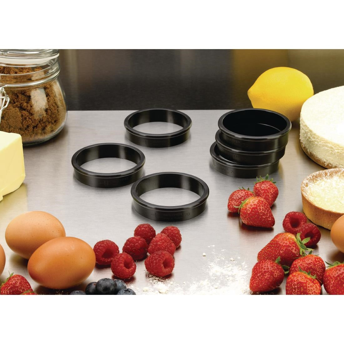 FA982 Matfer Bourgeat Exoglass Tart Ring 70mm JD Catering Equipment Solutions Ltd