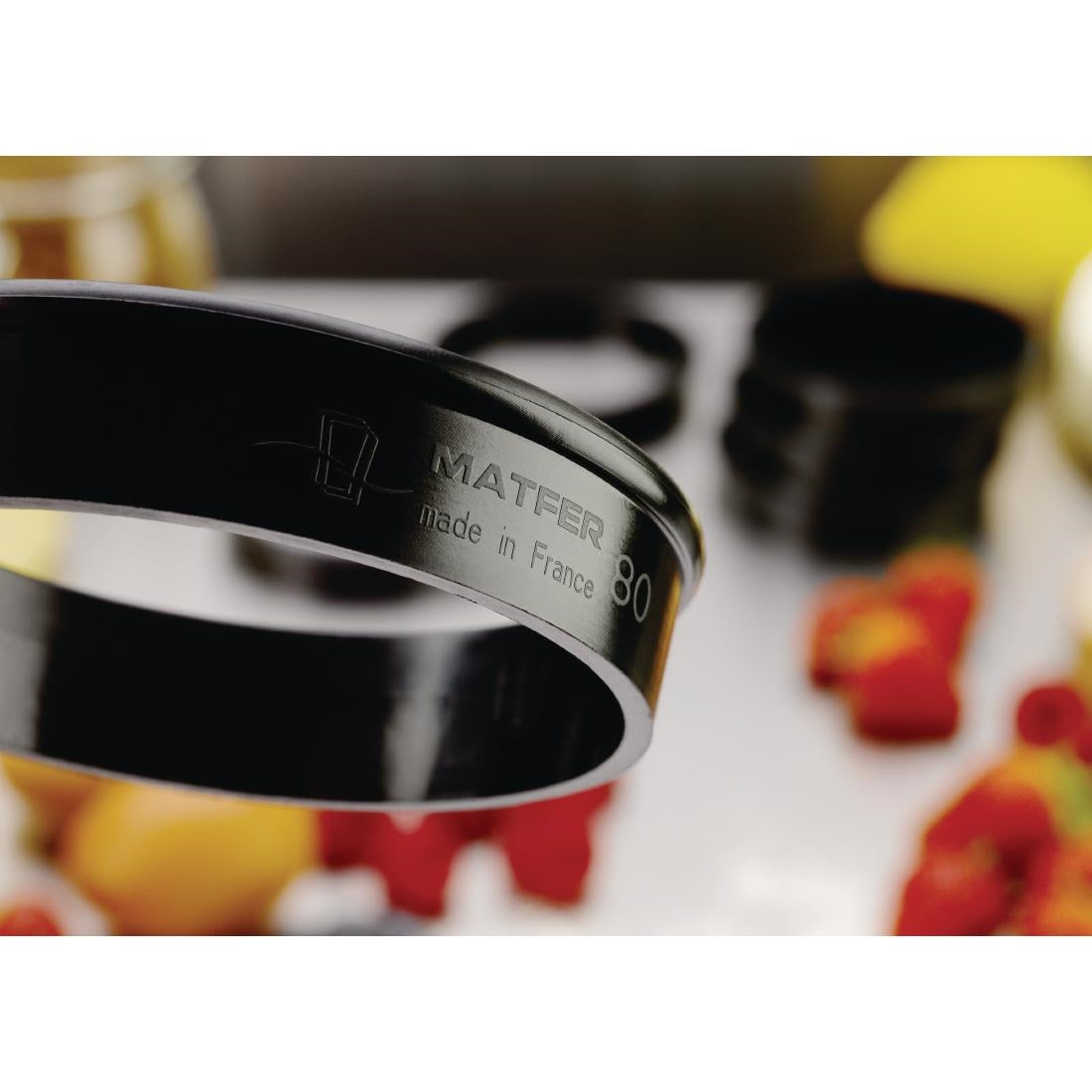 FA984 Matfer Bourgeat Exoglass Tart Ring 80mm JD Catering Equipment Solutions Ltd