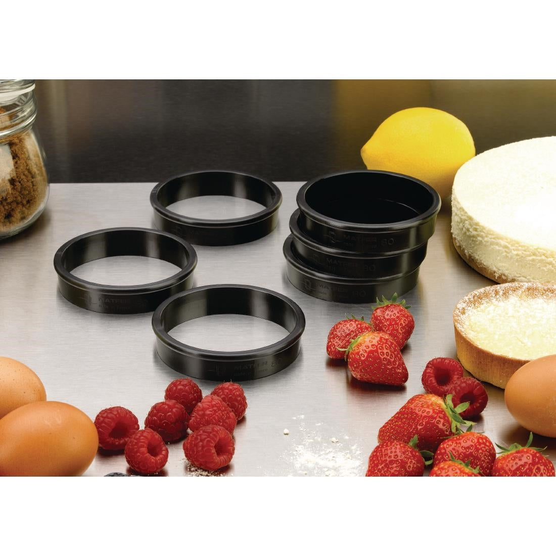 FA984 Matfer Bourgeat Exoglass Tart Ring 80mm JD Catering Equipment Solutions Ltd