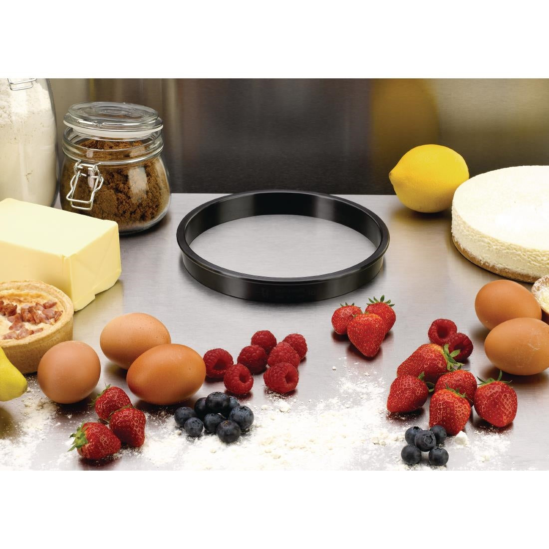 FA990 Matfer Bourgeat Exoglass Tart Ring 180mm JD Catering Equipment Solutions Ltd