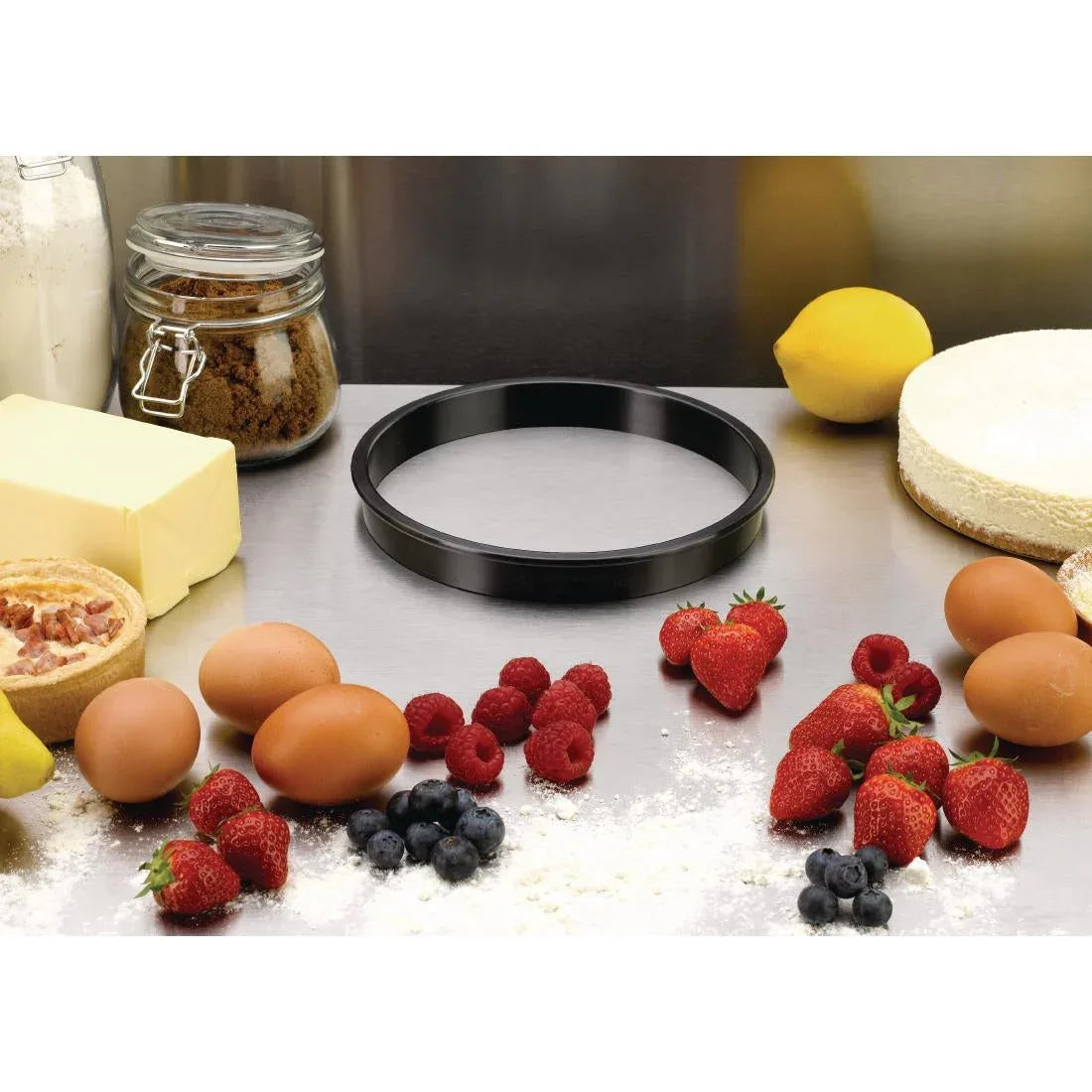 FA990 Matfer Bourgeat Exoglass Tart Ring 180mm - JD Catering Equipment Solutions Ltd