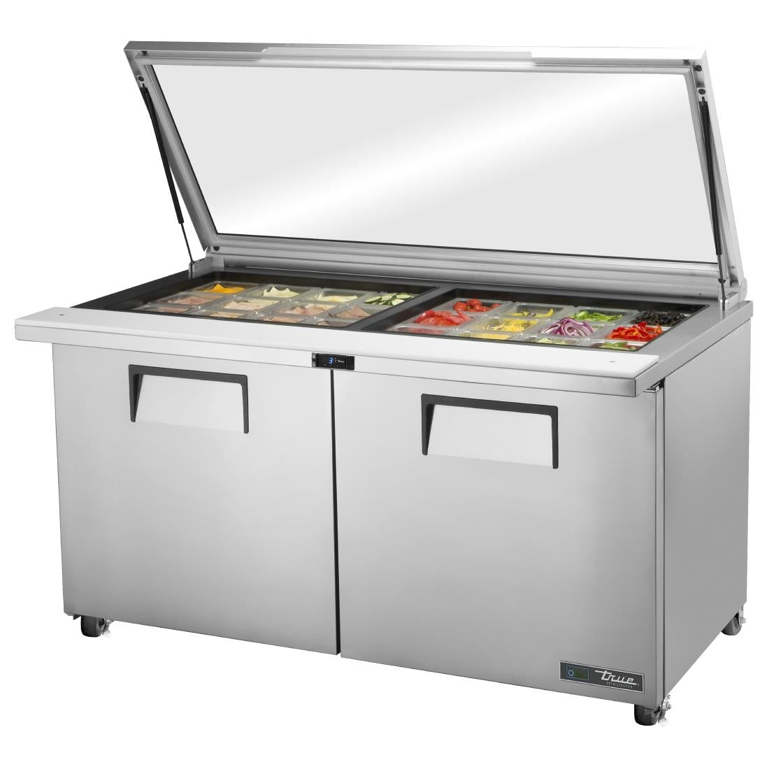 FB013 True Glass Lid Prep Counter Fridge TSSU-60-24M-B-ST-FGLID JD Catering Equipment Solutions Ltd