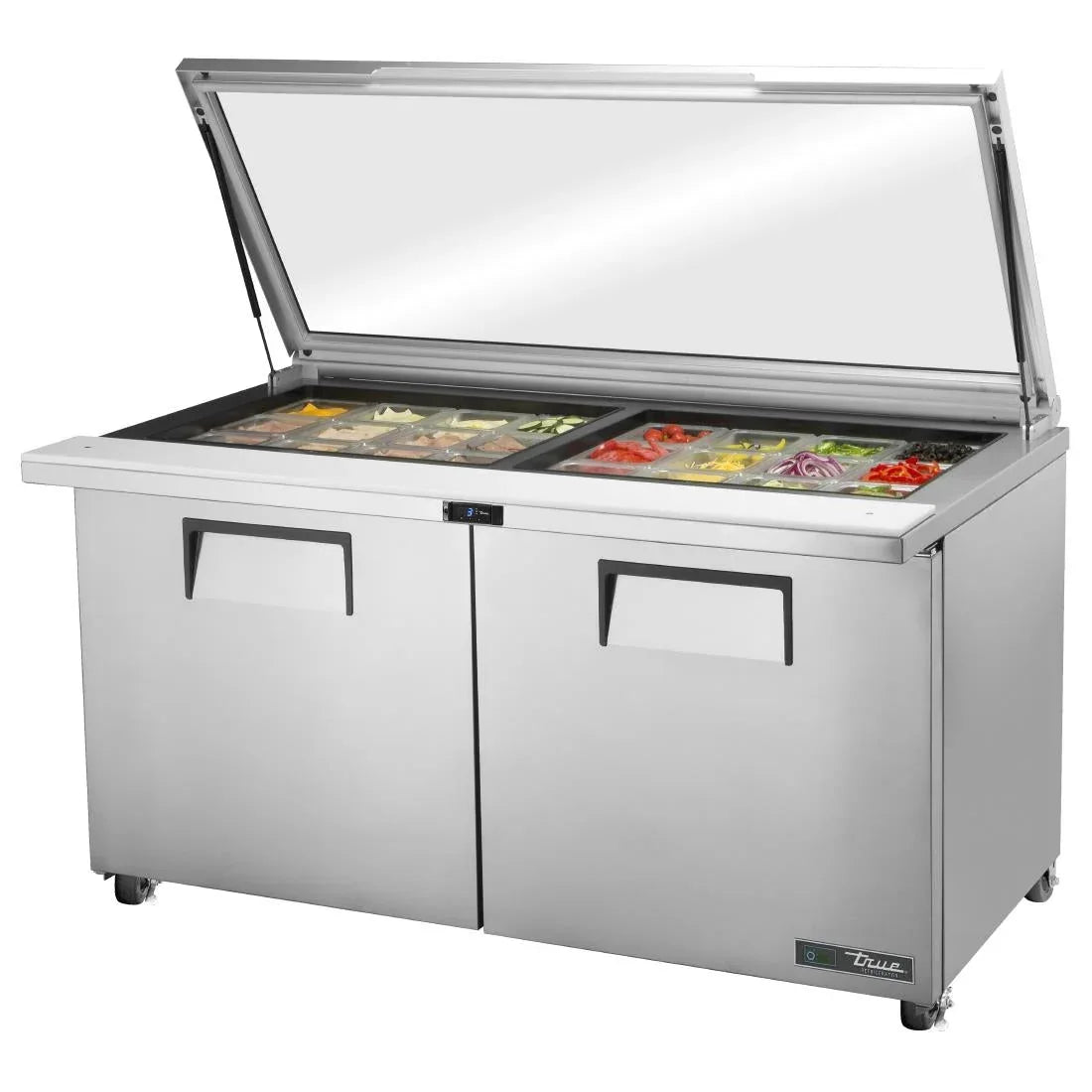 FB013 True Glass Lid Prep Counter Fridge TSSU-60-24M-B-ST-FGLID - JD Catering Equipment Solutions Ltd