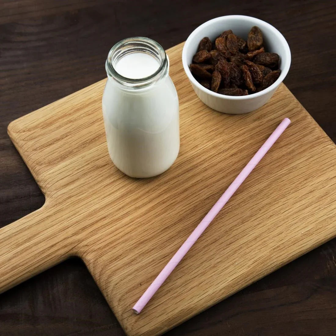 FB139 Fiesta Green Compostable Paper Straws Pink (Pack of 250) - JD Catering Equipment Solutions Ltd