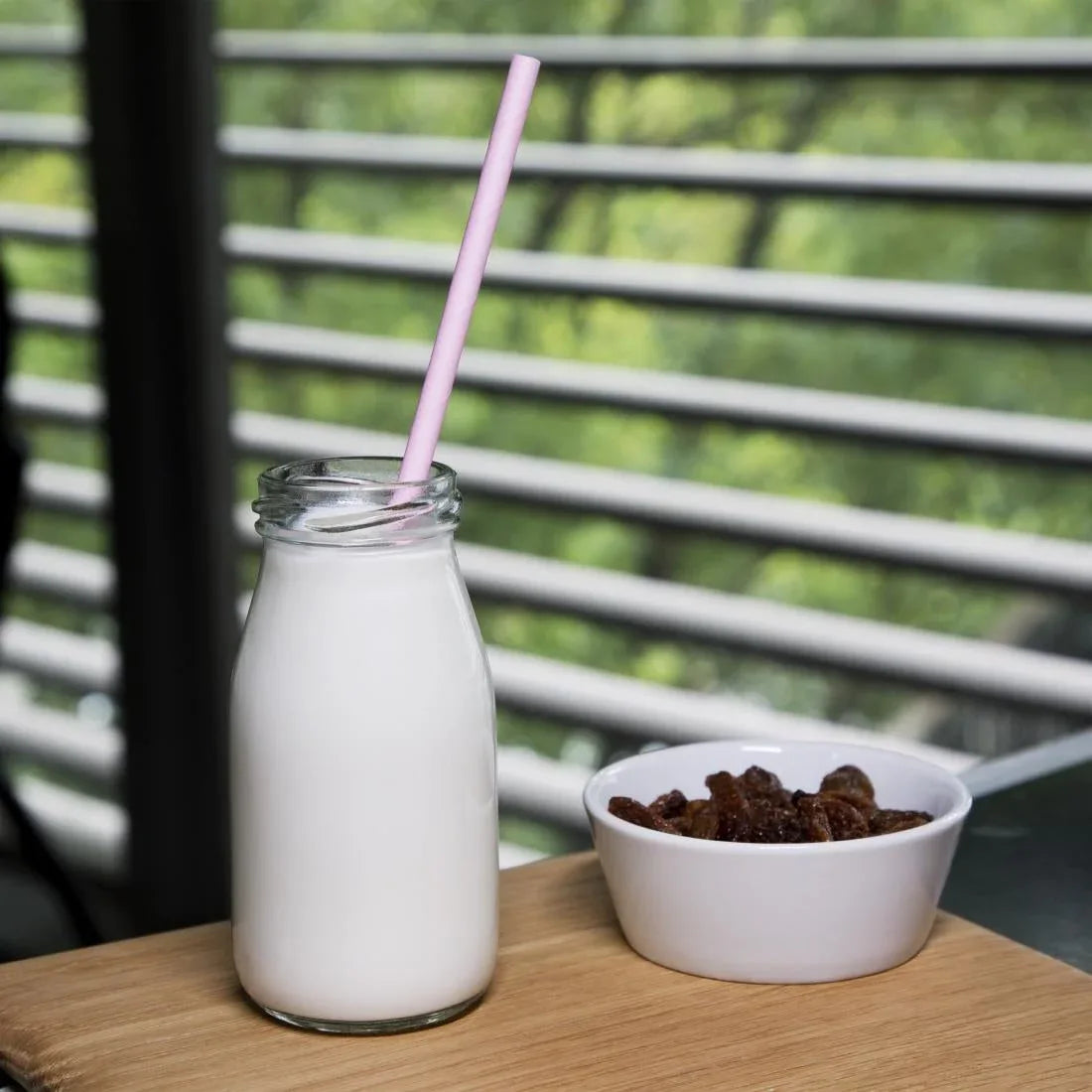 FB139 Fiesta Green Compostable Paper Straws Pink (Pack of 250) - JD Catering Equipment Solutions Ltd