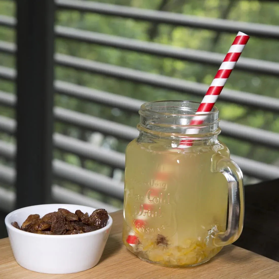 FB147 Fiesta Compostable Paper Smoothie Straws Red Stripes (Pack of 250) - JD Catering Equipment Solutions Ltd