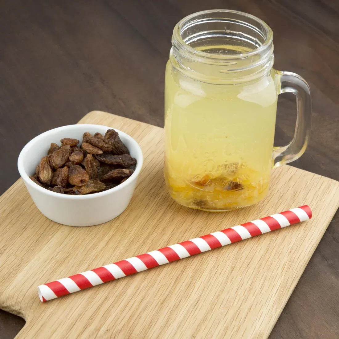 FB147 Fiesta Compostable Paper Smoothie Straws Red Stripes (Pack of 250) - JD Catering Equipment Solutions Ltd