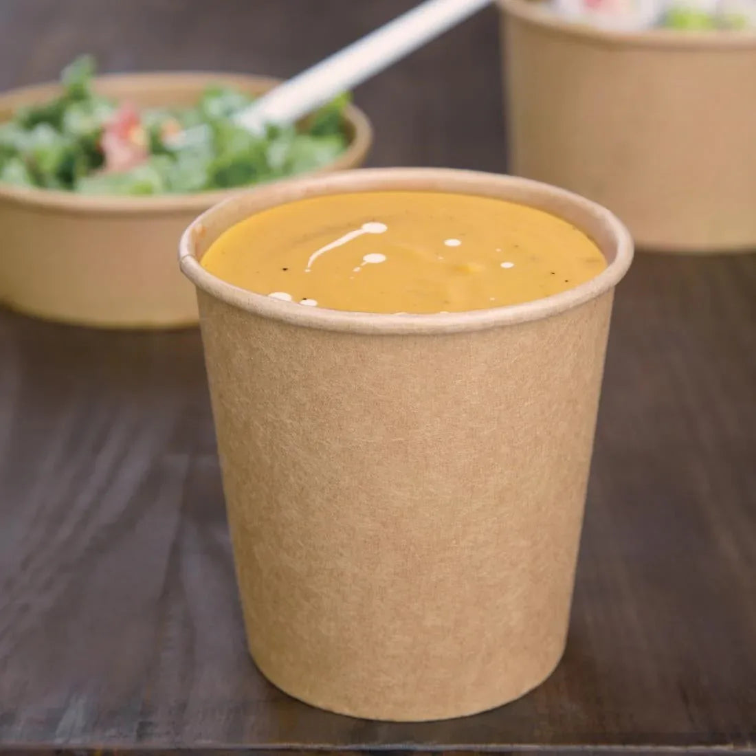 FB164 Fiesta Green Compostable Soup Containers 98mm 455ml / 16oz (Pack of 500) - JD Catering Equipment Solutions Ltd