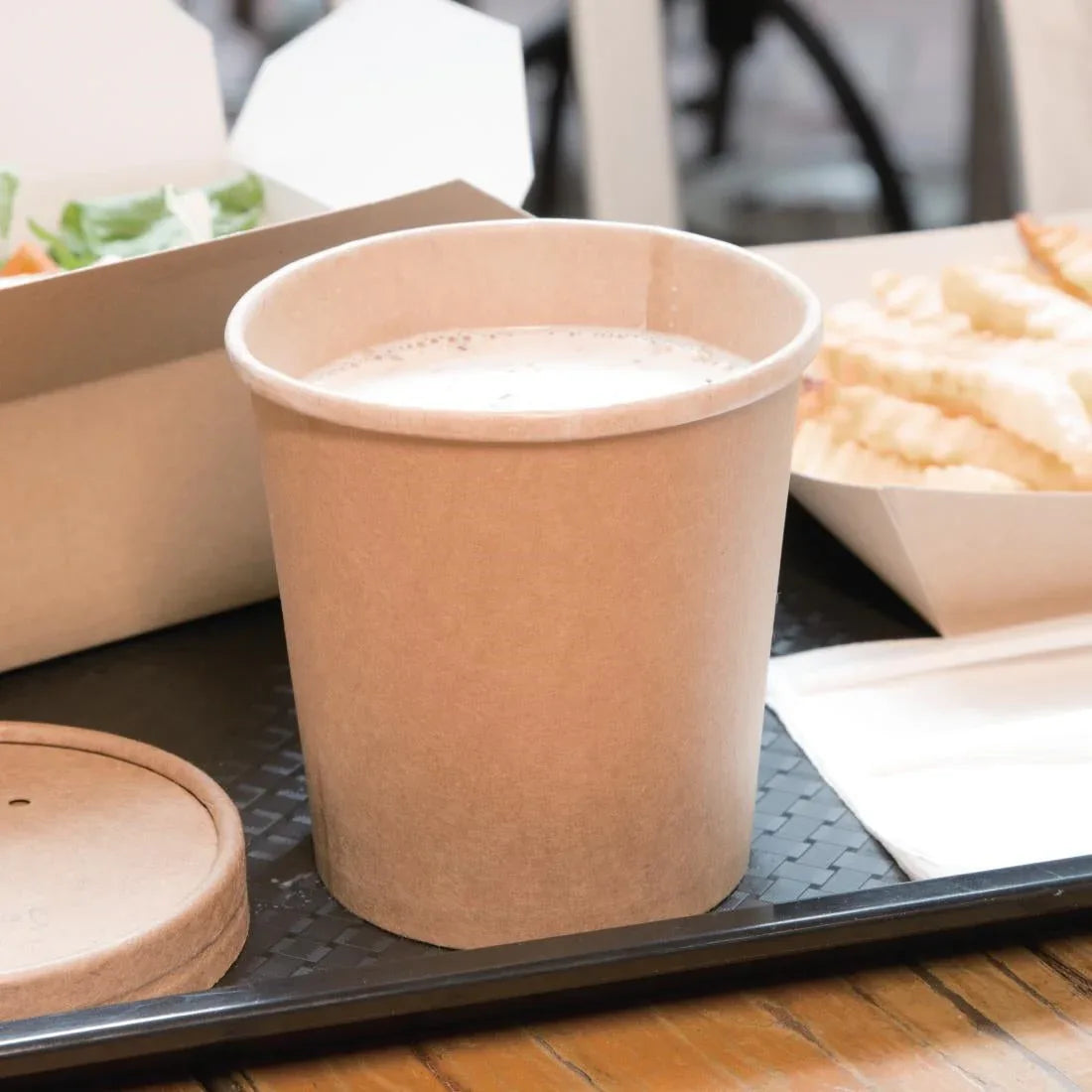 FB164 Fiesta Green Compostable Soup Containers 98mm 455ml / 16oz (Pack of 500) - JD Catering Equipment Solutions Ltd
