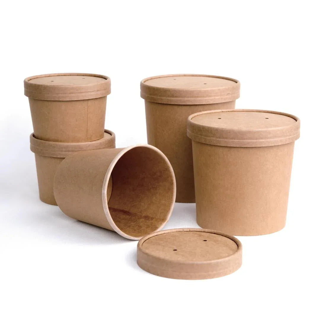 FB164 Fiesta Green Compostable Soup Containers 98mm 455ml / 16oz (Pack of 500) - JD Catering Equipment Solutions Ltd