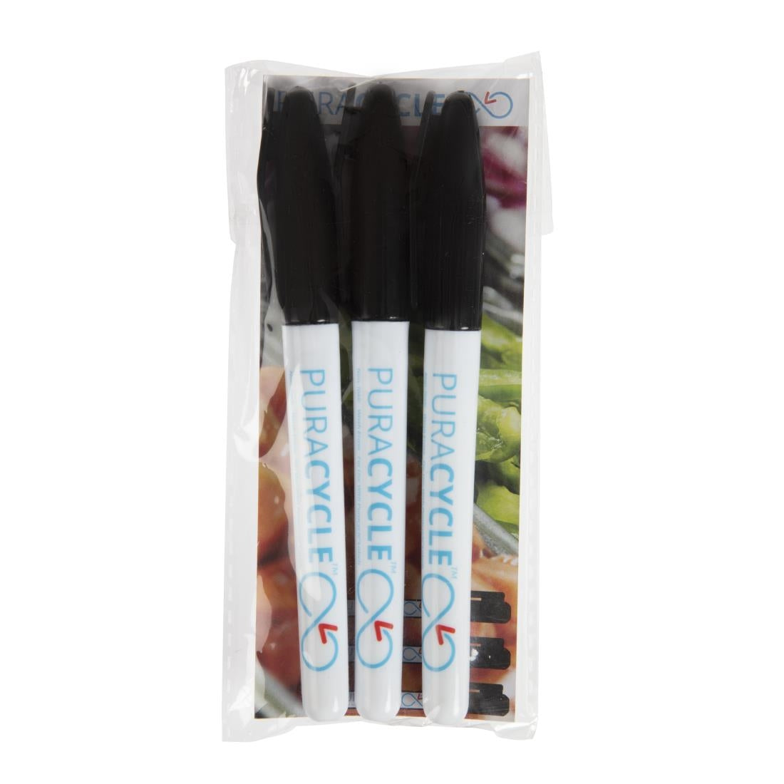 FB284 Puracycle Non-Toxic Marker Pens Black 3 Pack JD Catering Equipment Solutions Ltd