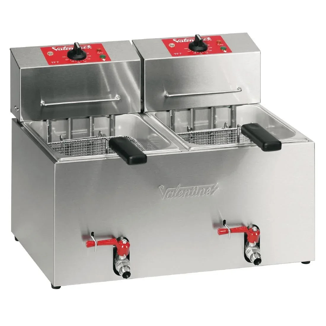 FB406 Valentine Twin Tank Countertop Electric Fryer 2x 7Ltr TF77 - JD Catering Equipment Solutions Ltd