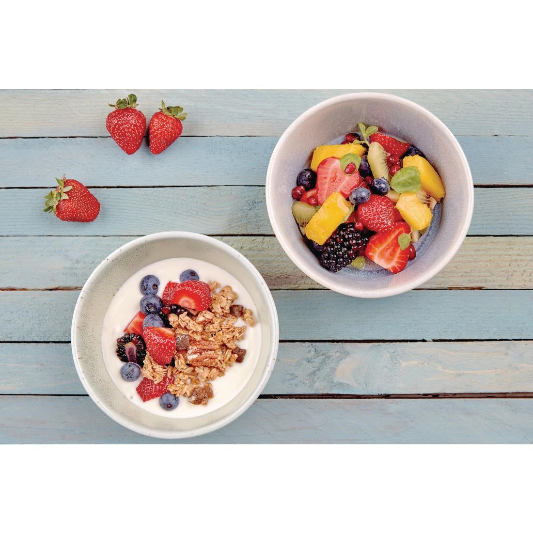 FB560 Olympia Cavolo Flat Round Bowls Spring Green 143mm (Pack of 6) JD Catering Equipment Solutions Ltd