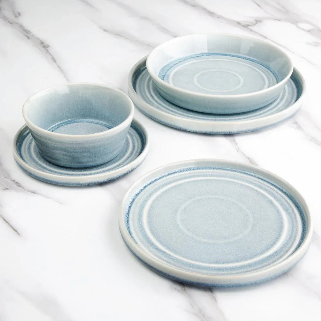 FB561 Olympia Cavolo Flat Round Bowls Spring Green 220mm (Pack of 4) - JD Catering Equipment Solutions Ltd