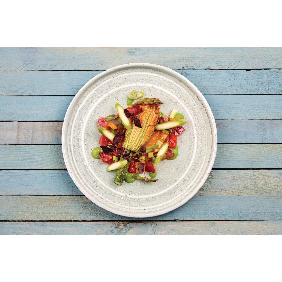 FB563 Olympia Cavolo Flat Round Plates Spring Green 220mm (Pack of 6) JD Catering Equipment Solutions Ltd