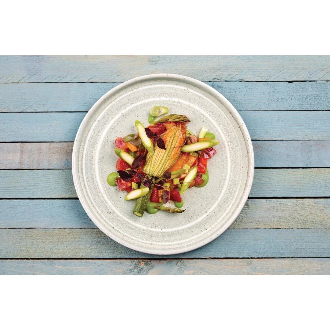 FB563 Olympia Cavolo Flat Round Plates Spring Green 220mm (Pack of 6) - JD Catering Equipment Solutions Ltd